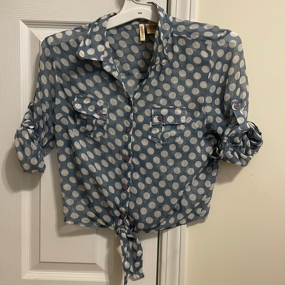 Polka Dot Button Down Shirt